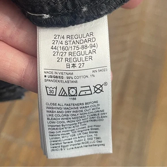 Gap Cheeky Midi High Rise Black Shorts Size 27/4 - Picture 5 of 9